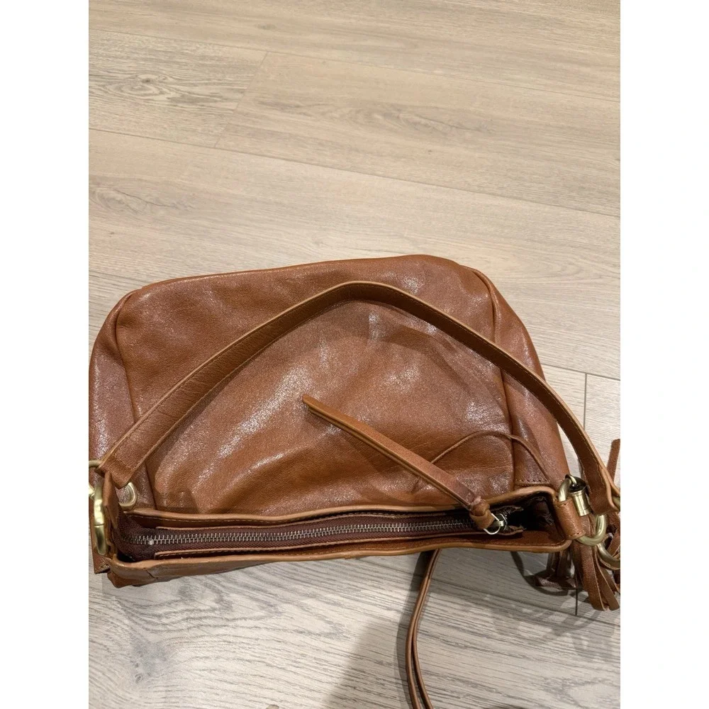 ecotorie bleu purse brown‎ leather hobo tassel Bohemian Minimalist